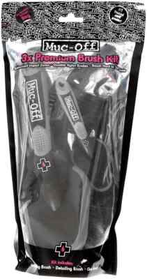 Muc-Off 3x Premium Bürsten Set Kit Kralle Fahrrad Bike Reinigung 3er Pack Bürsten