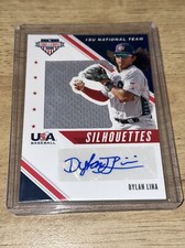 2020 USA Baseball Stars & Stripes Silhouettes Signatures /199 Dylan Lina Auto