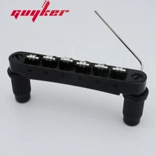 Guyker Tune-O-Matic Roller Saddle Guitar Bridge Black For LP SG Guitars