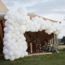 XLarge White Balloon Arch Wedding Backdrop
