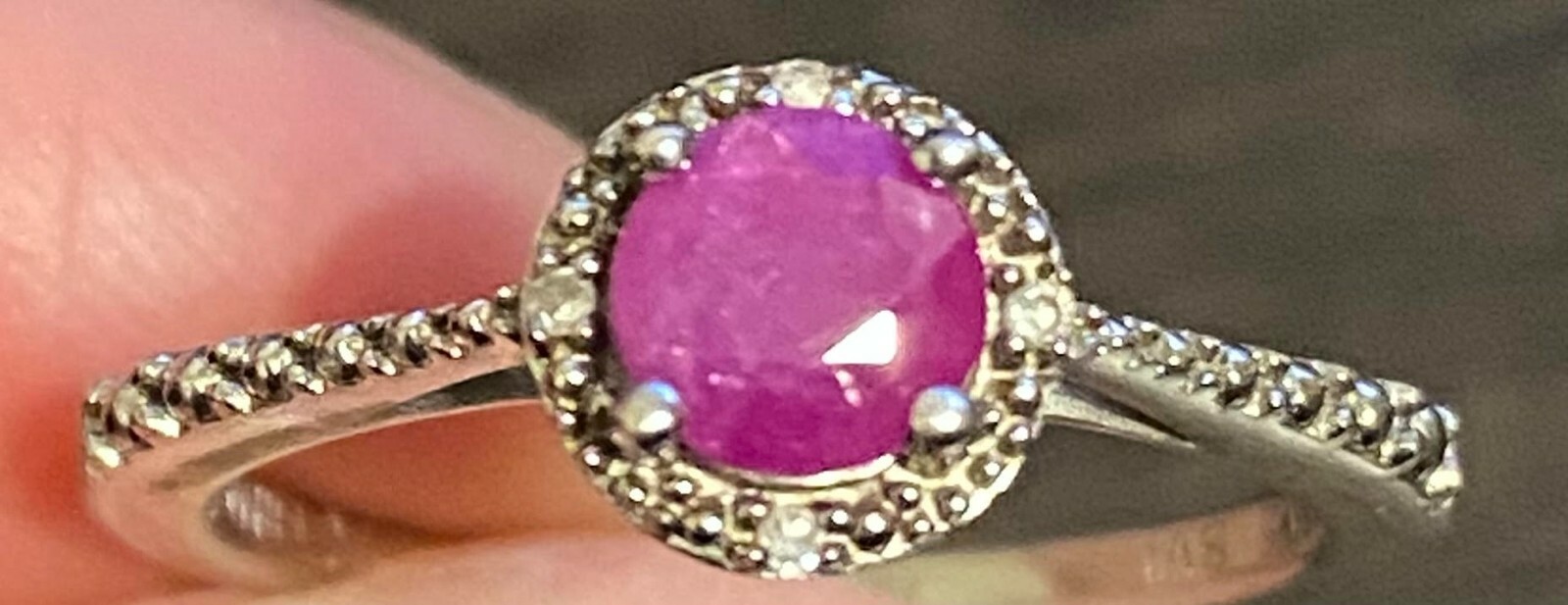 Lab Created Ruby Gemstone Ring 925 Sterling Silve… - image 3