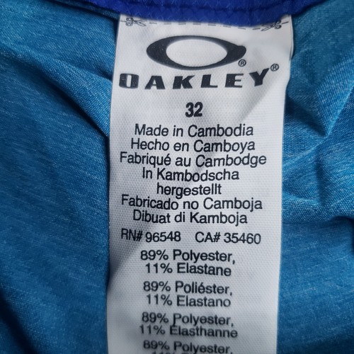 Oakley Board Shorts Mens 32 Blue Striped Surf Swim Trunks Drawstring Stretch - Picture 13 of 17