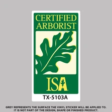 ISA Certified Arborists With License Number, High Quality Vinyl Sticker Decal