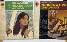 Lot of 2 1960s Grumbacher Library THE ART OF Perspective Drawing /Drawing Heads