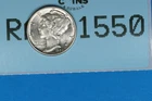 1944 10C MERCURY HEAD SILVER DIME Early US Type RAW-1550