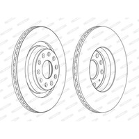 Bremsscheiben Ferodo DDF1503C Hinten, BelüFtet, 2 StüCk
