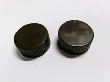 2 VINTAGE BROWN BAKELITE CONTROL KNOBS EICO