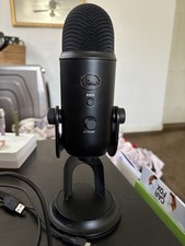 Blue Yeti Microphone USB, with Stand, Shockmount, and Pop Filter, Tested Works 