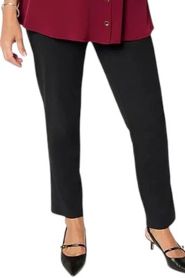 Women with Control TUSHY LIFTER Straight Leg Ankle Pants Black
