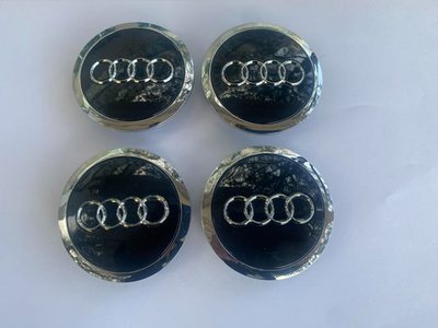 #ad #ad Set of 4 69mm Black Chrome Wheel Center Caps for Audi Replaces 4B0601170A $18.99
