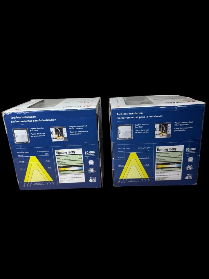 3 Kits Empotrados Integrados LED Lithonia Iluminación 4" - Cuadrado Blanco Foto 4 de 4