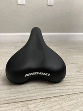*Nishiki Cionlli Comfort Bicycle Saddle Bike Seat Black with Post Clamp 