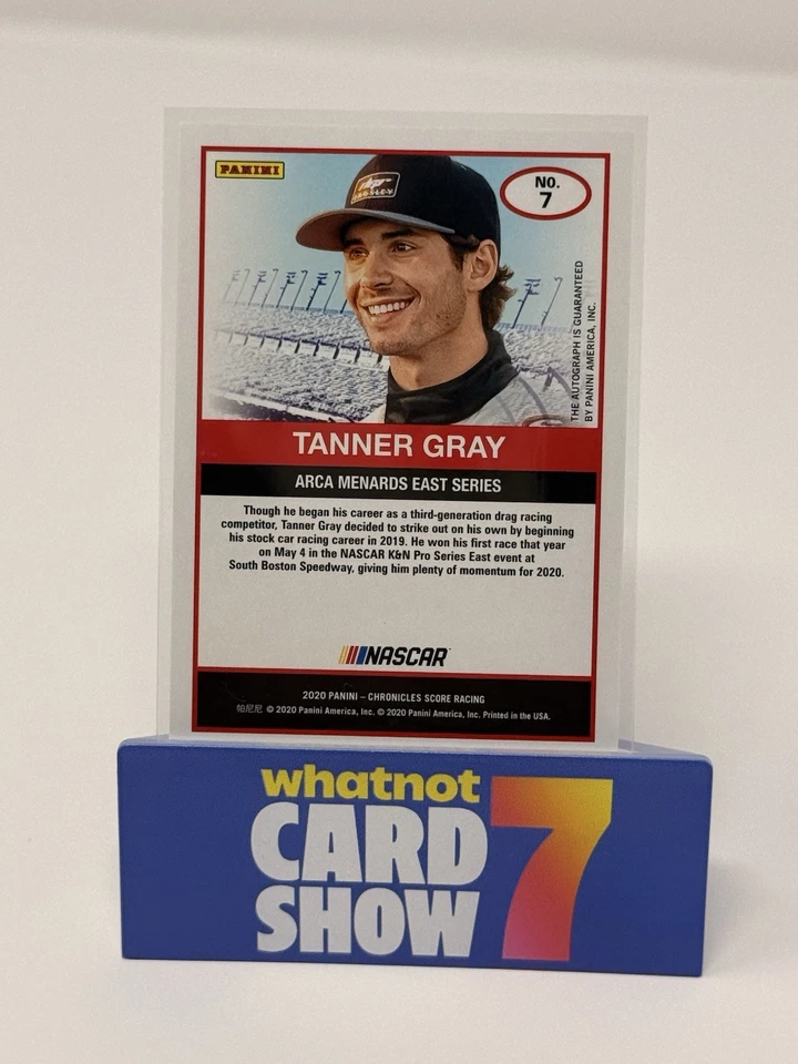 2020 Panini Chronicles Score Tanner Gray Auto /25 RC Rookie #7 Purple - Image 2 of 2