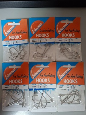 30x Fischer Angelhaken verschiedene Größen 1/0 & 2/0 Meeresangelhaken
