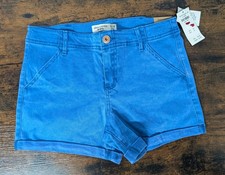 Abercrombie Kids Midi Shorts Blue 13/14 NWT Chino/Utility Preppy Style