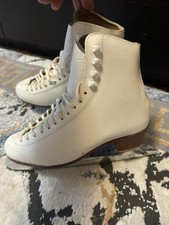 Riedell 320 W White Figure Skates Wise 7  MK Sheffield Blades