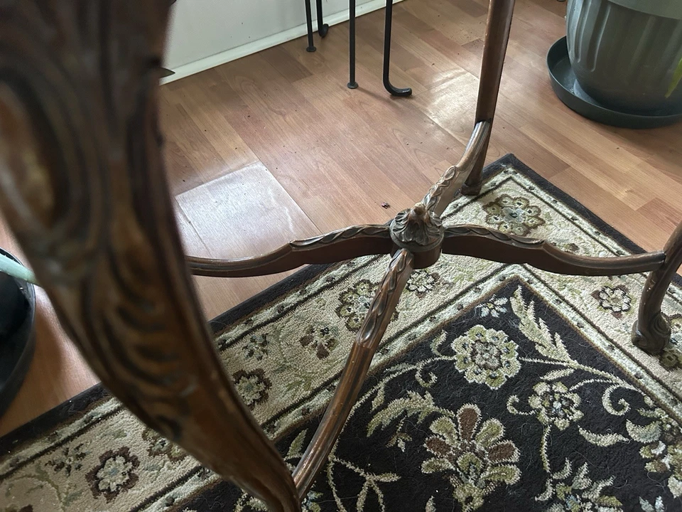 Wooden Carved Parlor Table That Needs Restoring. Great For Antique Collectors - Image 2 of 4