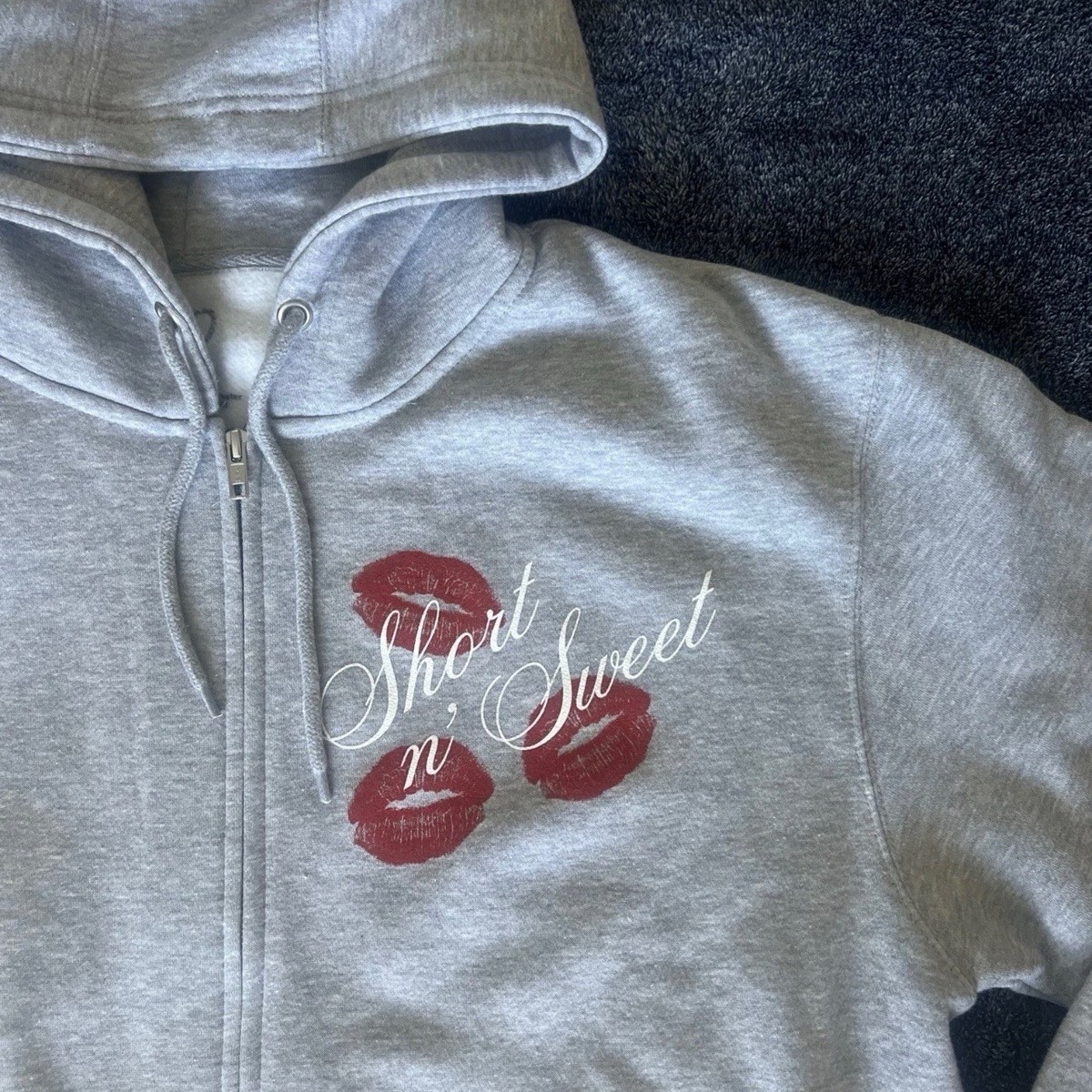 Sabrina Carpenter OFFICIAL Short n Sweet Tour 2025 Grey Zip Up