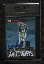BAS 1993-94 Upper Deck Skylights Dee Brown #476 Seal of Authenticity Auto 3c7