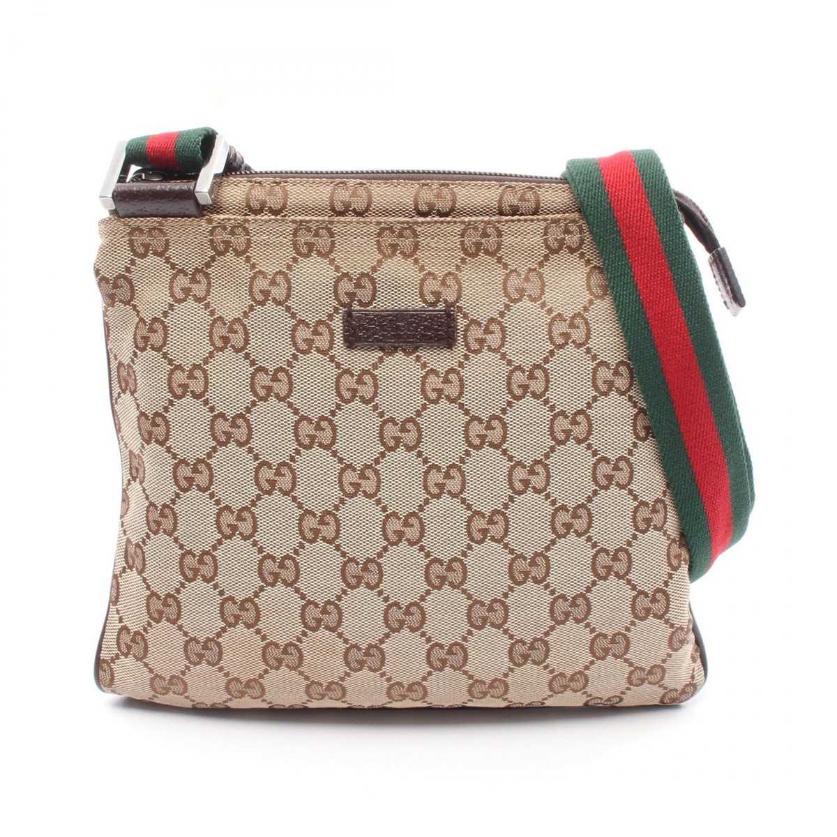 GUCCI GG canvas sherry line Shoulder Bag 146309 canvas leather