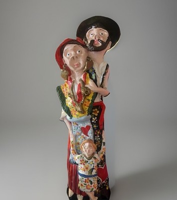 Joao Ferreira Sagrada Familia Statue Ceramic 2016 Signed Mother Father Child