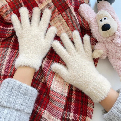 1 Pair Women s Winter Plush Velvet Gloves: Warm Soft Cycling Fashion Mittens