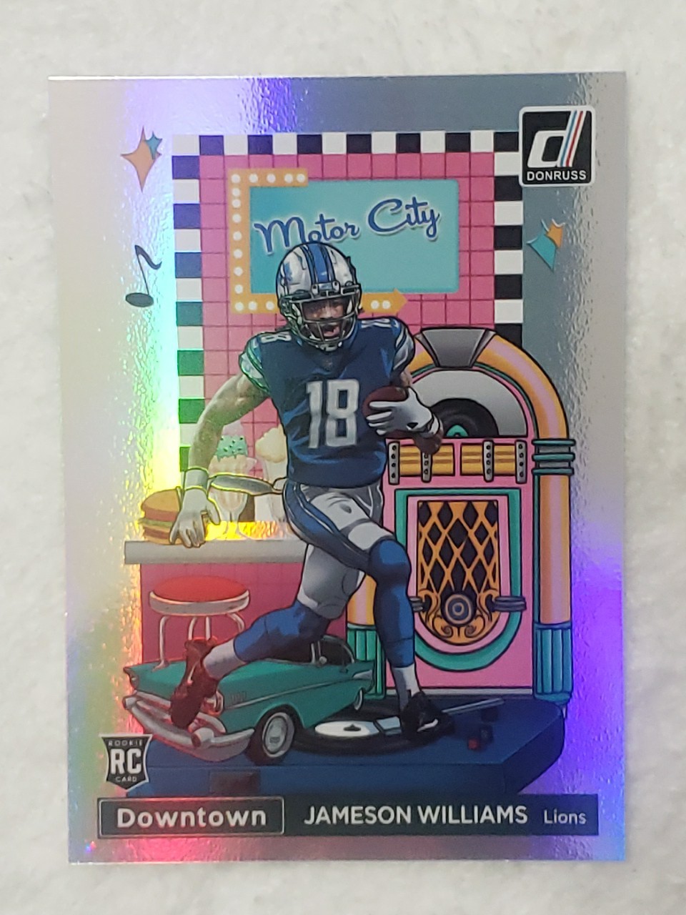 2022 Donruss Jameson Williams Downtown! SSP RC Rookie #DT-JW Lions