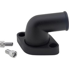 90 Degree Swivel Aluminum Water Neck, Black, Fits Fits Chevy Small/Big Block