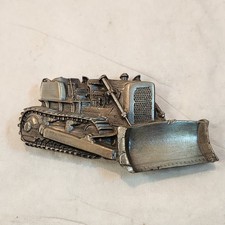 Tractor Bulldozer Heavy Machinery Cutout Belt Buckle 1978 Bergamot Brass Works