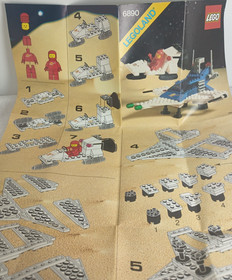 Lego 6890 Space Cosmic Cruiser &mdash; 1980s, Box, Instructions
