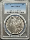 1884-S MORGAN SILVER DOLLAR PCGS AU55 01XEG26
