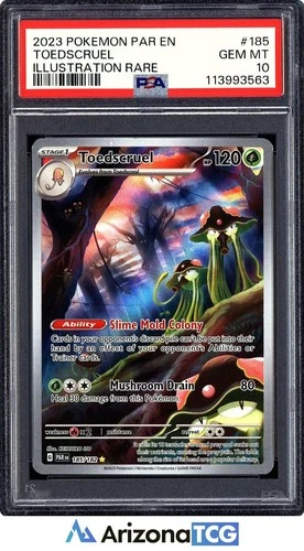 Pokemon 2023 Toedscruel 185/182 Illustration Rare Paradox Rift GEM MINT PSA 10