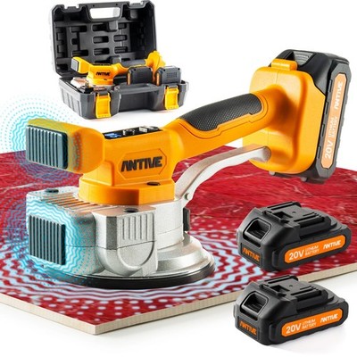Tile Vibration Tool Kit with Dual 20V Batteries   Cordless Tile Vibration Machin