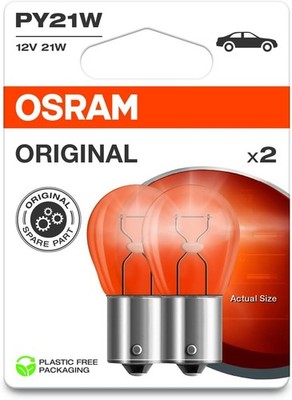 OSRAM ORIGINAL PY21W BAU15s 12 V/21 W (2er Blister)
