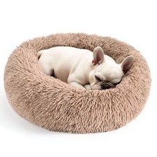 Dogs Bed for Small Dogs, Anti-Anxiety Washable Round Bed Camel, 24.0" L x 24...