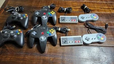Retro-bit USB N64, Super Nintendo and NES Xbox USB Controller Lot.