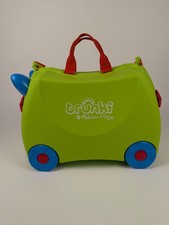 Trunki Suitcase Melissa Doug Kids Ride On Wheeled Luggage Green w/ Blue Wheels