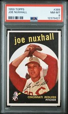 1959 TOPPS #389 JOE NUXHALL PSA 8