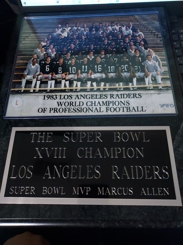 1983 Super Bowl Champion Raiders 12x15 Plaque with 8x10 Picture & Engraved Plate - Picture 6 of 8