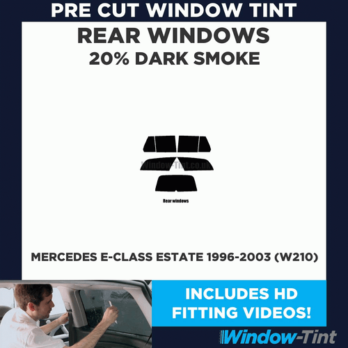 For Mercedes E-Class Estate 1996-03 (W210) Pre Cut Window Tint Kit 20% Dark Rear - Picture 2 of 10