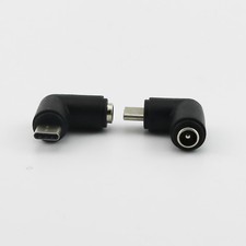 1x DC Power USB 3.1 Type C Male to 5.5mm x 2.1mm Female Jack Right Angle Adapter