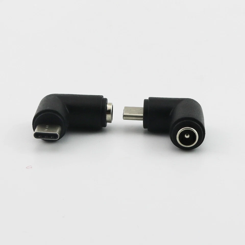 100x DC 5.5mm x 2.1mm Female To USB 3.1 C Male Right Angle Power Supply Adapter - Image 2 of 4