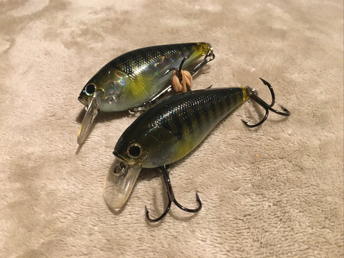 2 Leurres Lucky Craft Fat CB BDS 3 - Nasty Gill - Big Daddy Strike - Bleu/argent