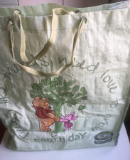 DISNEY Winnie Pooh Grande Borsa/Sacca riutilizzabile Porta Giochi Earth Day 