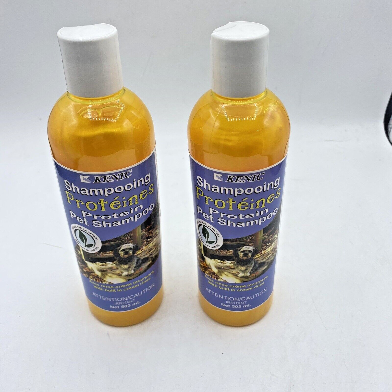 2 Kenic Protein Enriched Pet Shampoo 17Oz Built In Cream Rin