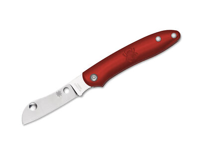 Spyderco Roadie Lightweight N690 Red FRN Plain 42a Taschenmesser Rot C189PRD
