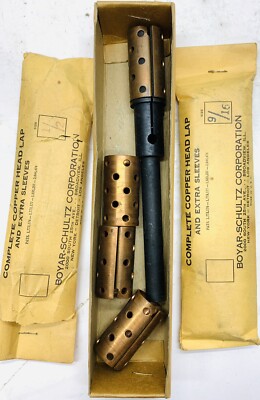 BOYAR SCHULTZ COPPER HEAD LAP & EXTRA SLEEVES 15/16 , 1/2 , 9/16  LAPPING HONING