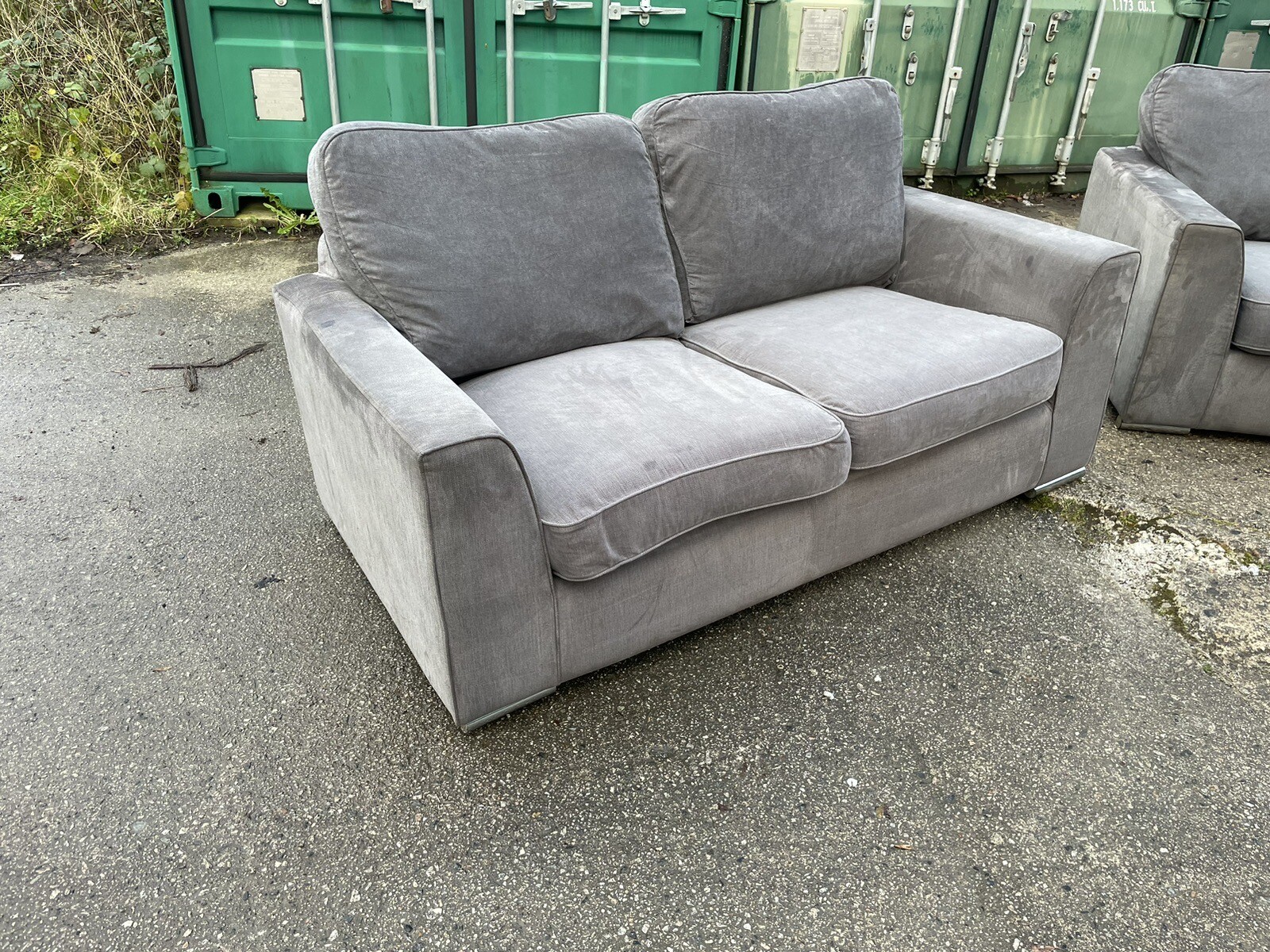 Grey 2 and 3 seater DFS Sofas eBay