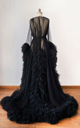 Women Maternity Sleepwear Robe Dresses Pregnant Gown for Photo Shoot Photograph - Picture 7 of 23