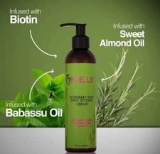 MIELLE ORGANICS ROSEMARY MINT DAILY  HAIR STYLING CREME 8 oz NEW!
